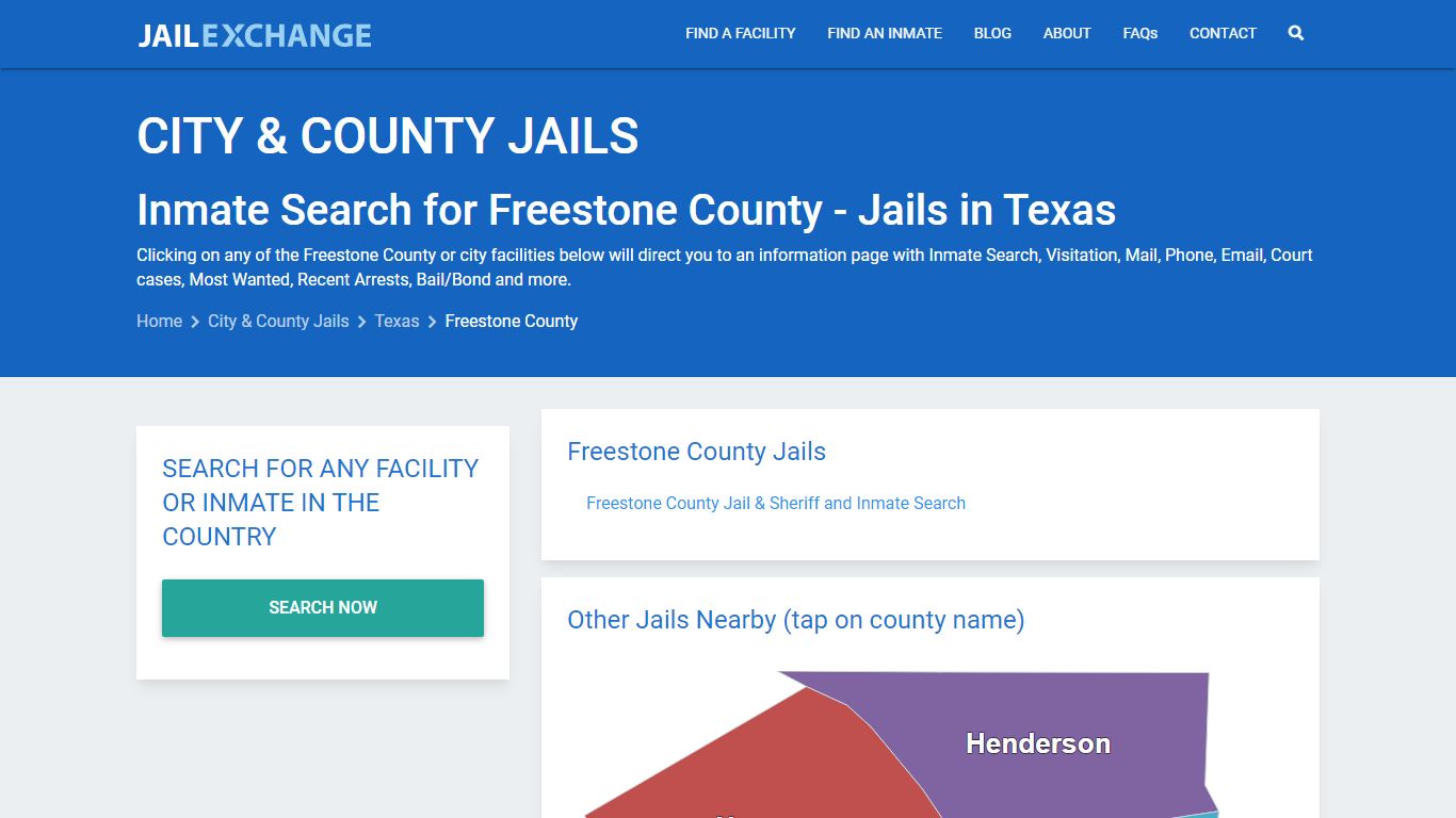 Inmate Search for Freestone County | Jails in Texas - Jail Exchange